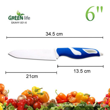Individual 6" ceramic chef knife with soft handle,ceramic balded chef knife